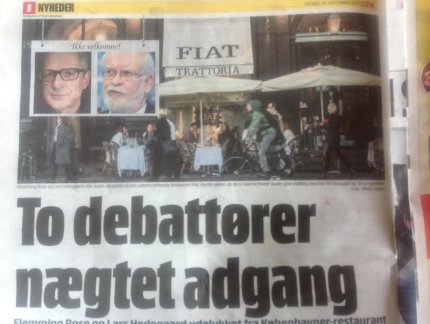 Med afvisningen af Rose og Hedegaard udviser Fiat en uhyggelig mangel på helt basal civil courage.