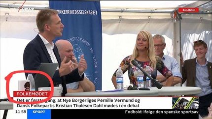 Der blev vist en Muhammedtegning i TV2 News, der dækkede Trykkefrihedselskabets debat