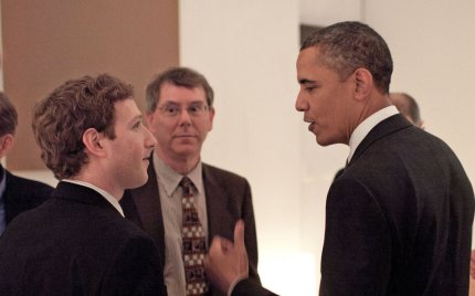 Zuckerberg og Obama. Foto: Wikimedia Commons