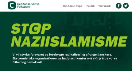 Screenshot fra sorenpape.dk