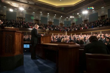 President Donald Trump delivers remarks during the Address to Congress. (Official White House Photo)